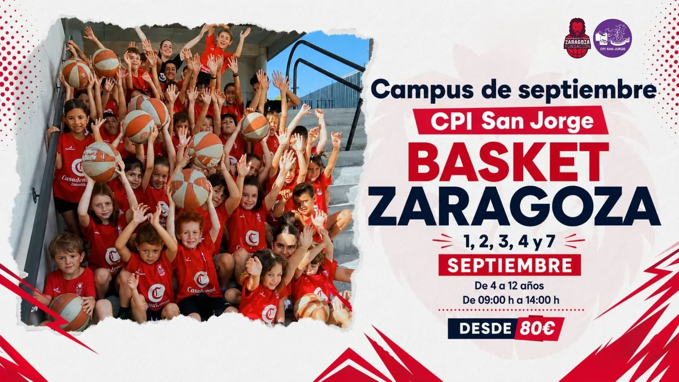 Con motivo del final de las vacaciones de verano, la Fundación Basket Zaragoza pone en marcha el Campus CPI San Jorge de septiembre, que se celebrará los días 1, 2, 3, 4 y 7 de…
